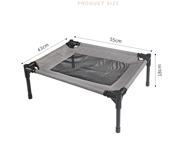 Hundebett Oxford-Stoff Trampolin Grau