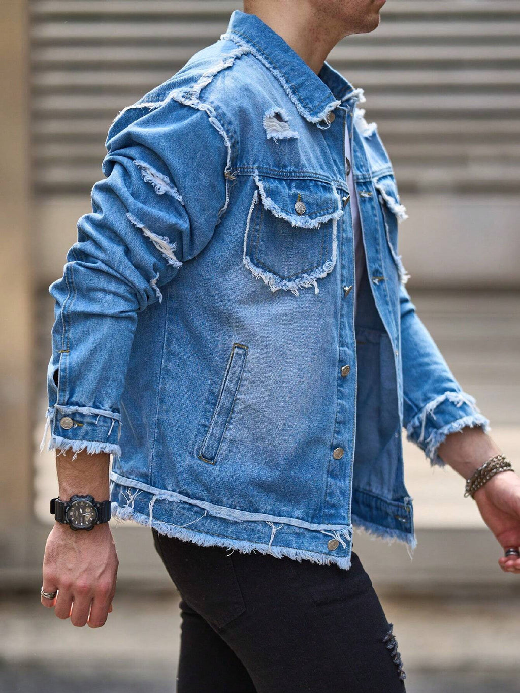 Taillierte Jeansjacke für Herren – Y100S – Ansicht 6