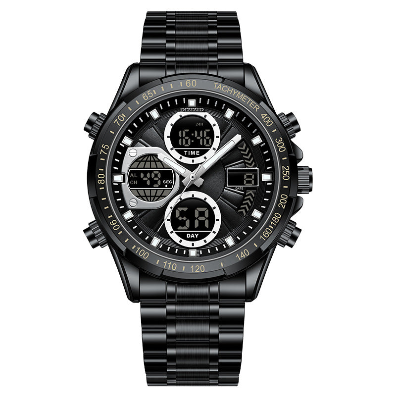 Herren Business-Armbanduhr, Leder, Leuchtzeiger