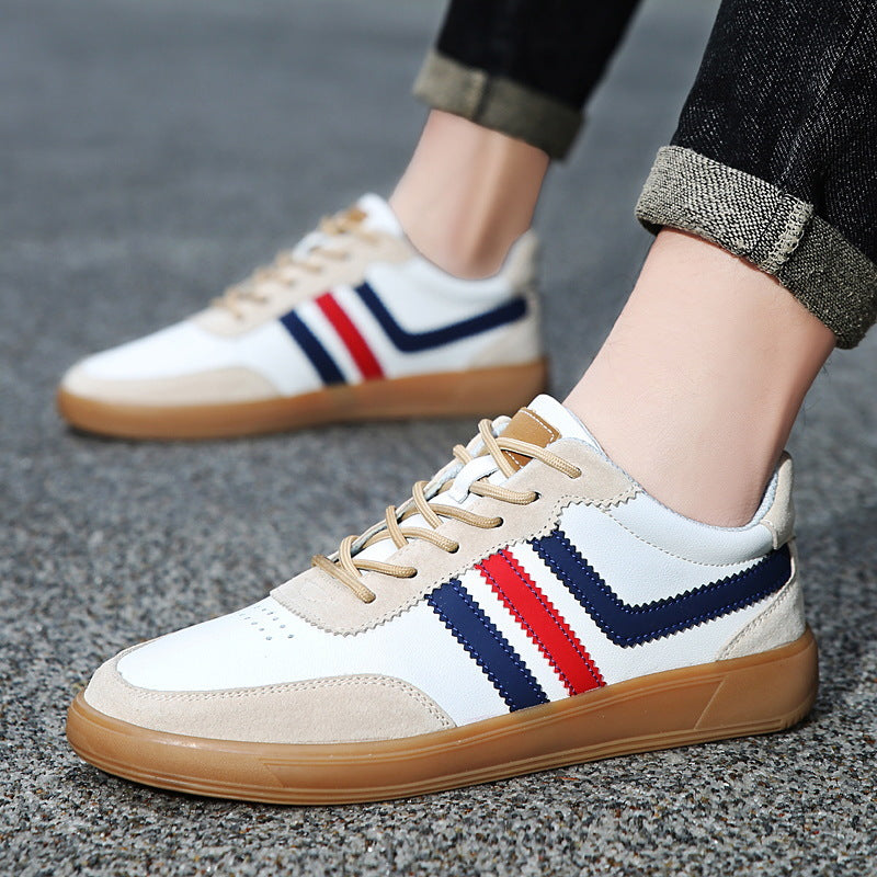 Männer-Leder-Sneaker mit Höhen-Boost