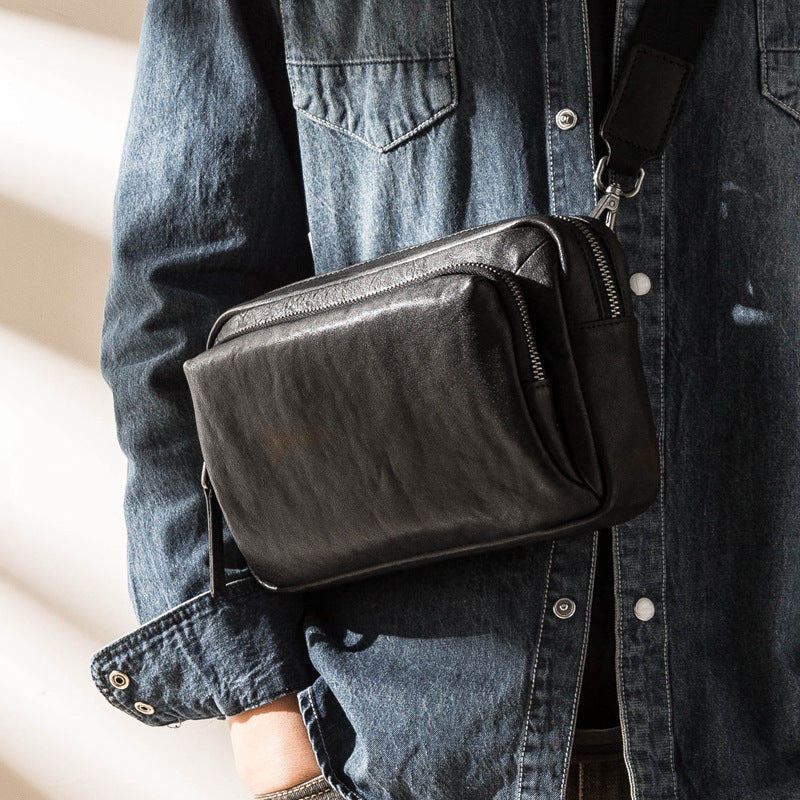 Grosse Schultertasche aus Leder