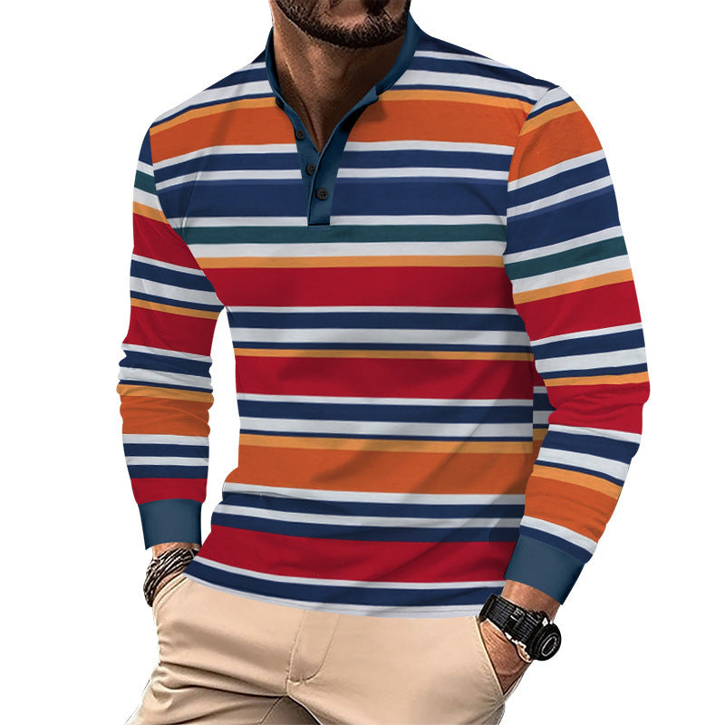 Herren Polo-Shirt mit bunten Streifen – Bild 5 | LuxeStyle