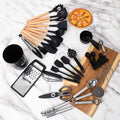44-teiliges Küchenhelfer-Set mit Holzgriff · 44 Stück | LuxeStyle