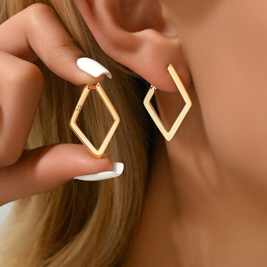 Minimalistische geometrische Ohrstecker – Ansicht 5