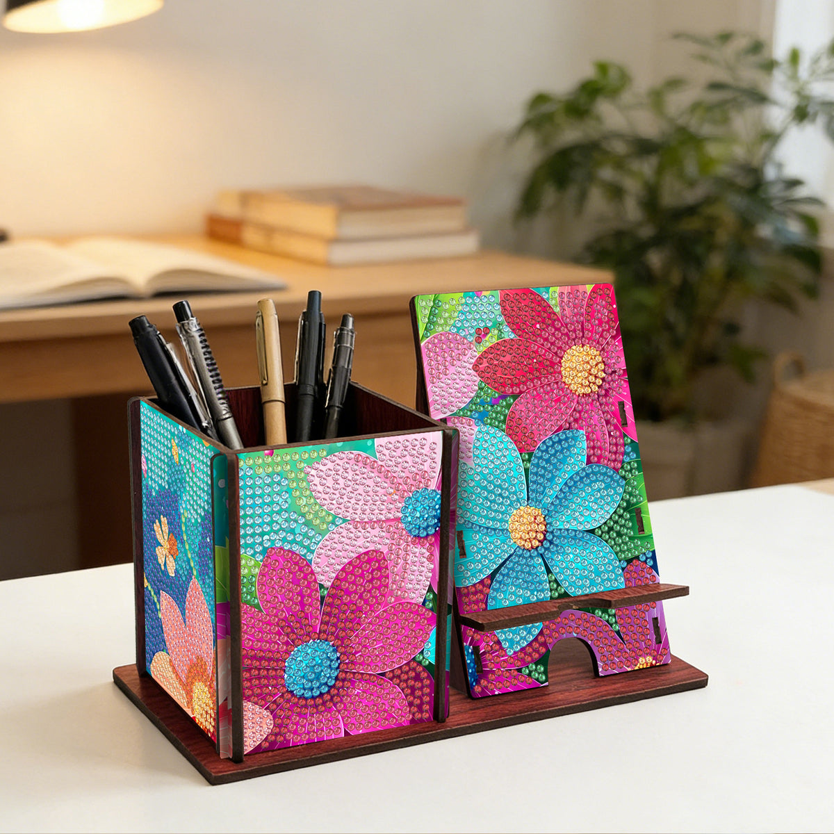Mandala Stiftehalter aus Holz – Bild 5 | LuxeStyle