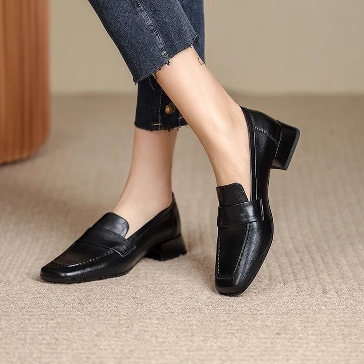 Damen Loafer mit eckiger Zehenpartie