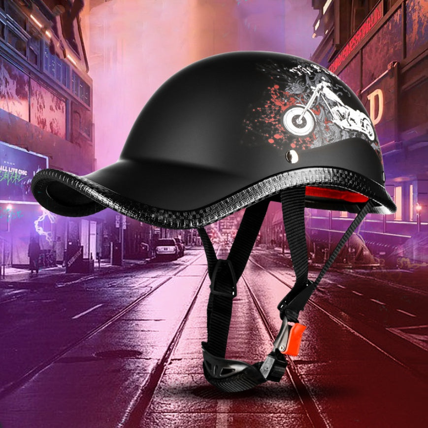 Retro-Halbschalenhelm für E-Motorräder