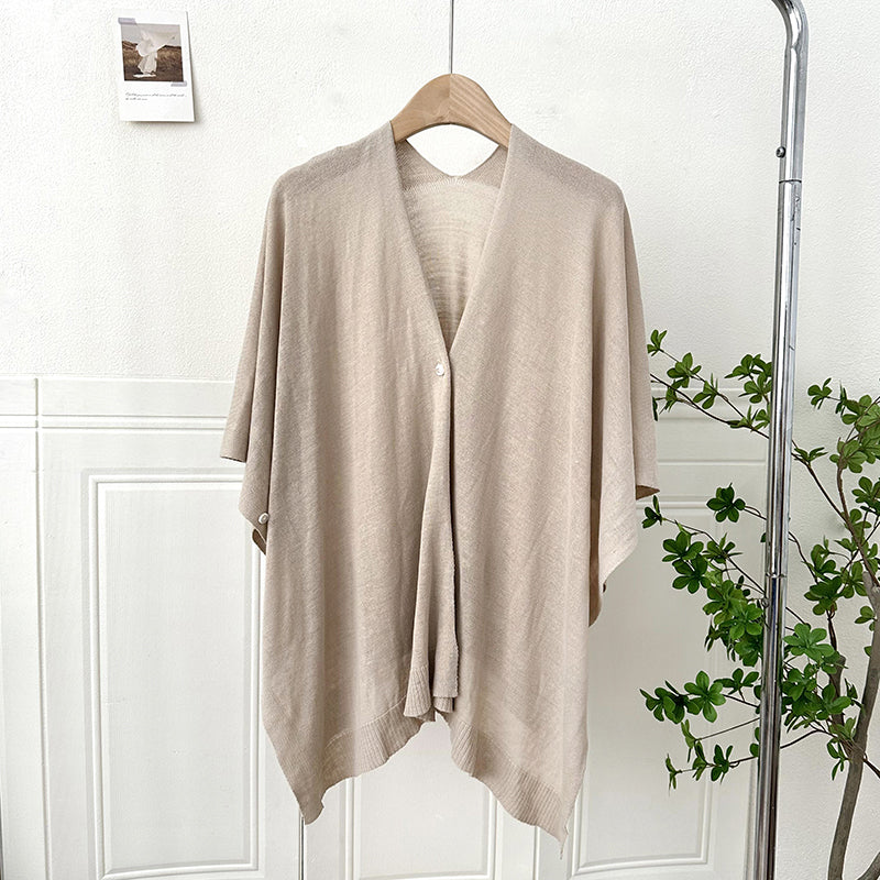 Schwarzer Strick-Cardigan mit Gürtelschnalle – Bild 6 | LuxeStyle