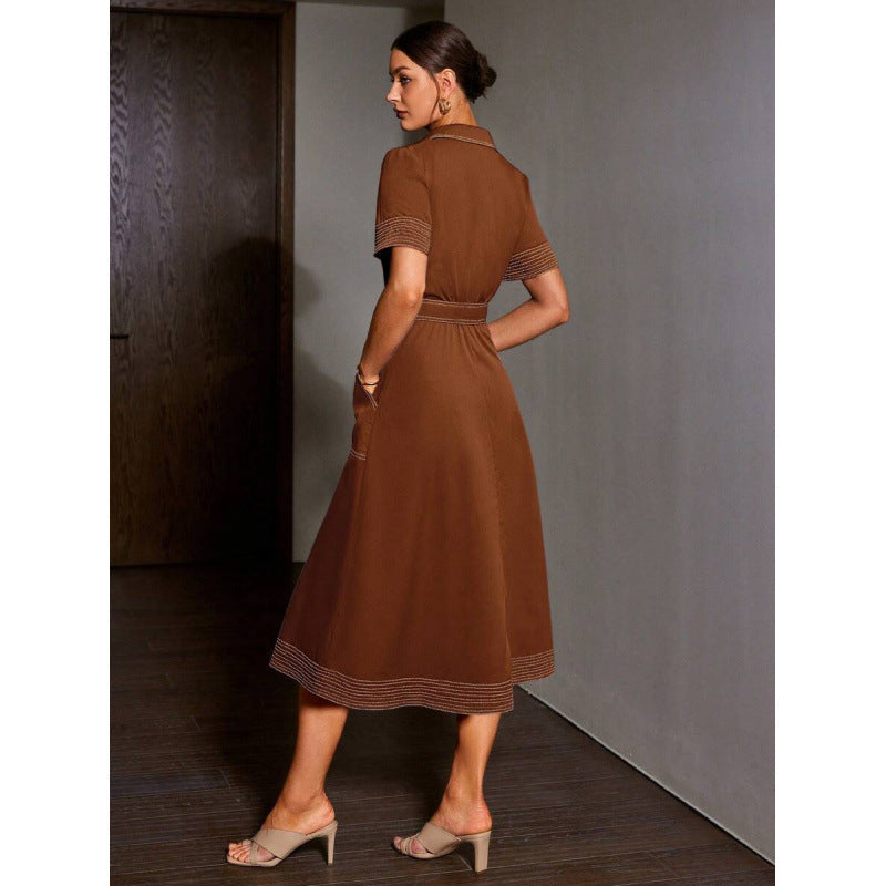 Retro-Denimkleid im A-Linien-Schnitt