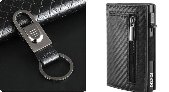 Carbon-Faser Muster Leder-Männer-Geldbörse