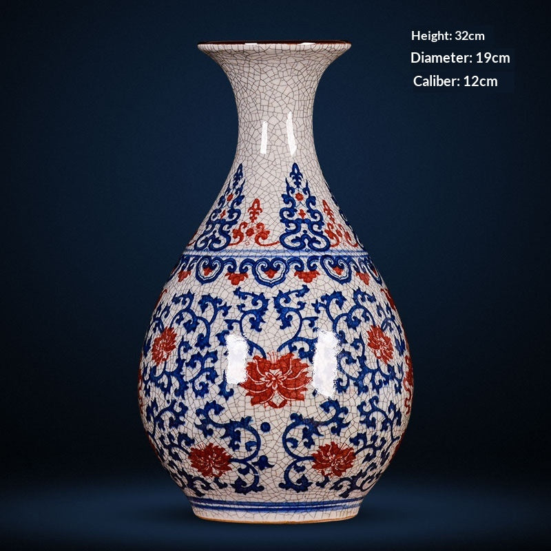 Keramik-Vase «Craquelé» · Antik-Glasur