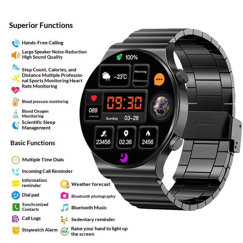 Smarte Sportuhr mit Bluetooth-Anrufen & Gesundheits-Tracking – Ansicht 2