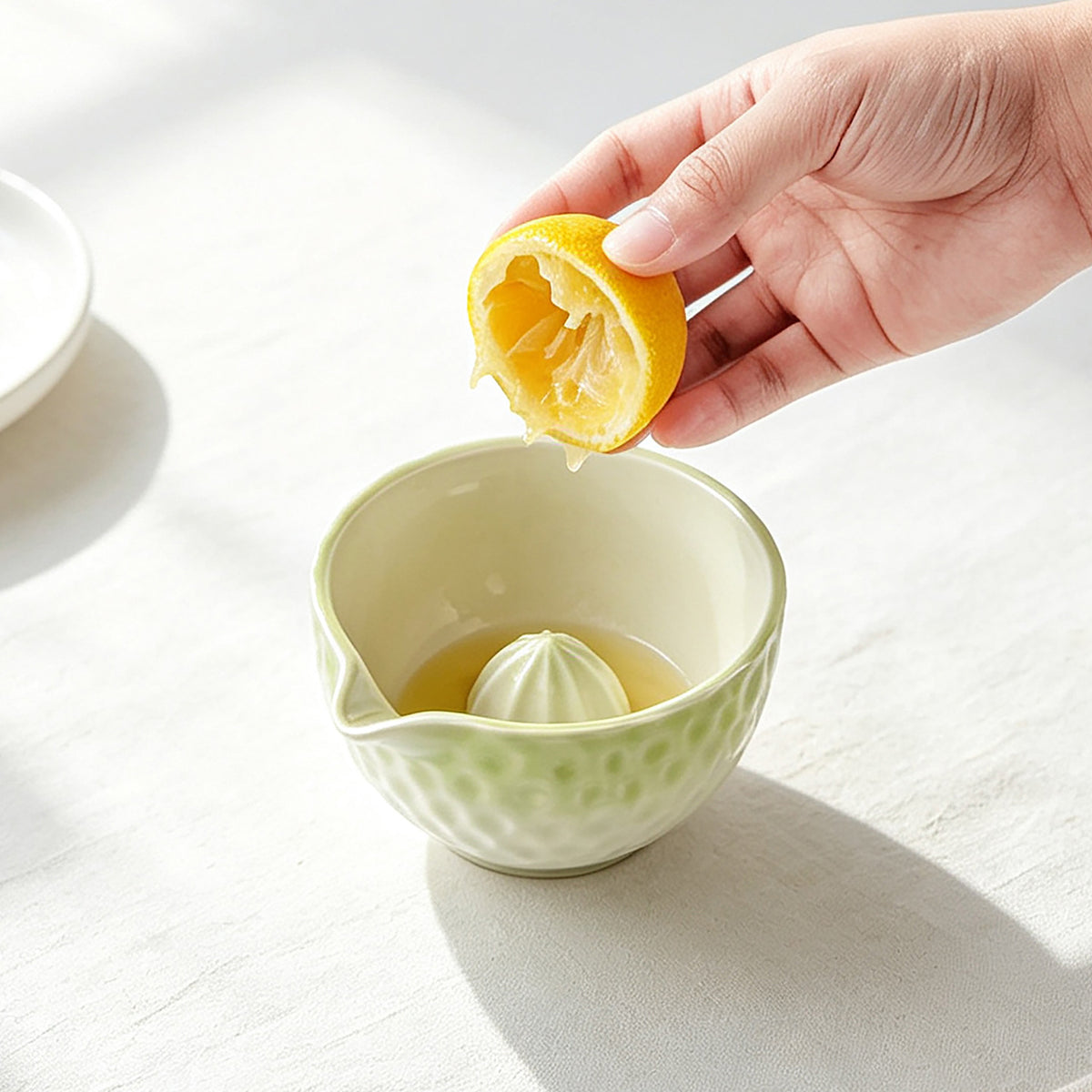 Keramik Matcha Schale mit Zitronenpresse – Bild 4 | LuxeStyle