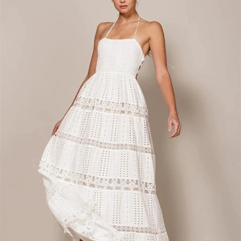 Resort-Style Bandeau Maxi-Kleid