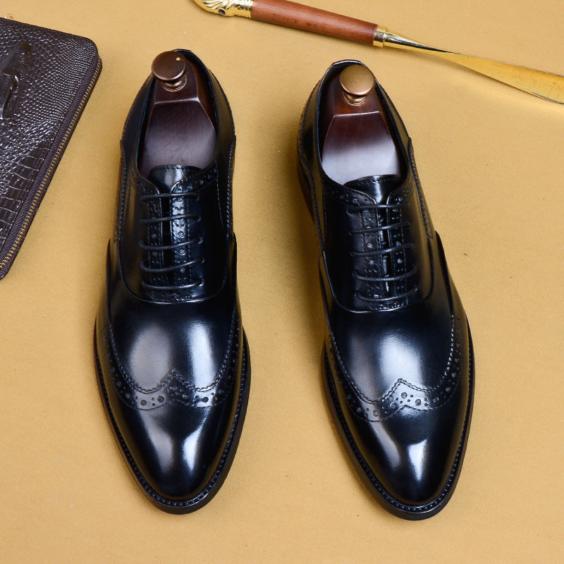 Business Oxford-Schuhe mit spitzer Zehenpartie