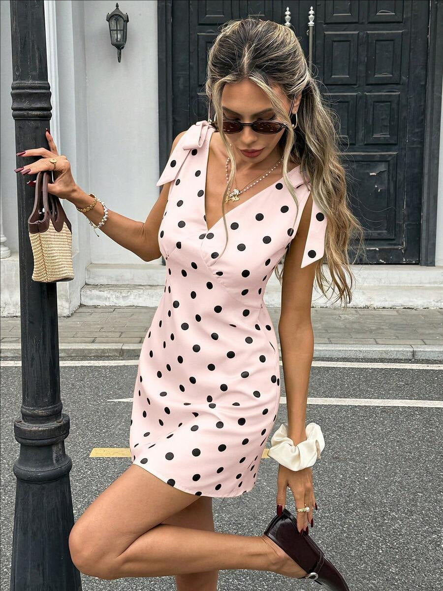 Polka-Dot Retro-Kleid «Daisy» – Vintage mit Schleife