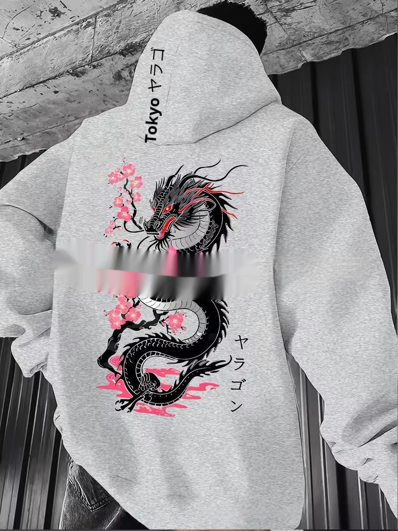 Hooded Sweatshirt mit gemustertem Taschen-Design – Bild 7 | LuxeStyle