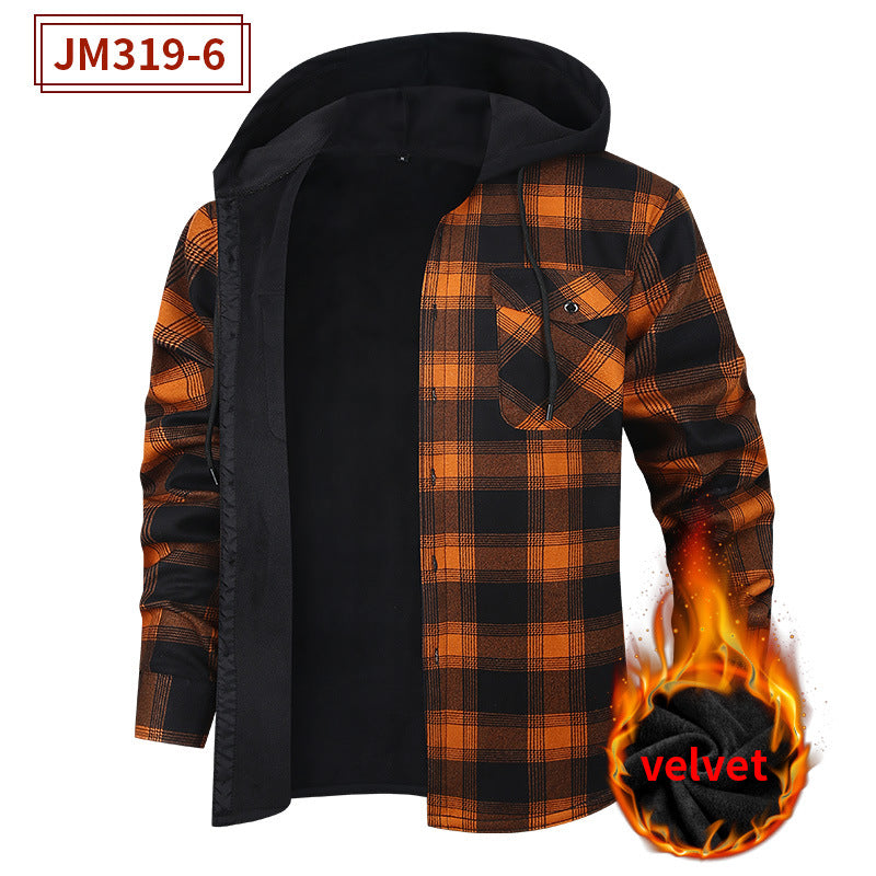 Herren-Kapuzenhemd mit Fleece-Futter – Bild 12 | LuxeStyle