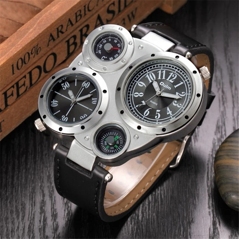 Kompass Quarz-Uhr Zwei Zeitzonen – Bild 2 | LuxeStyle