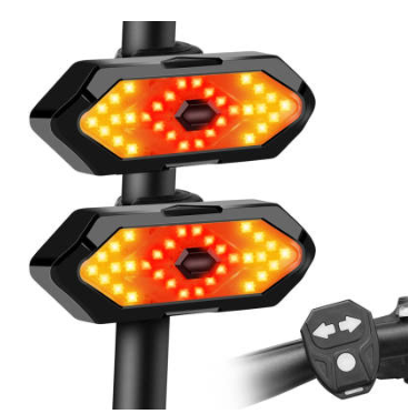 USB-Ladefähiges Rücklicht mit Blinker & Hupe