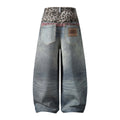 Leopard-Muster Jeans