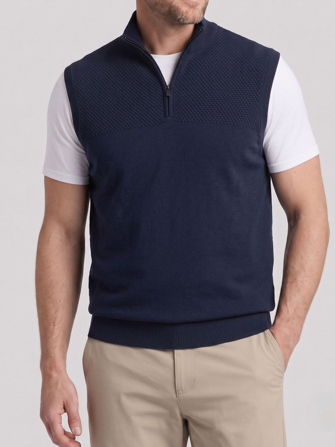 Ärmellose Strickweste für Herren