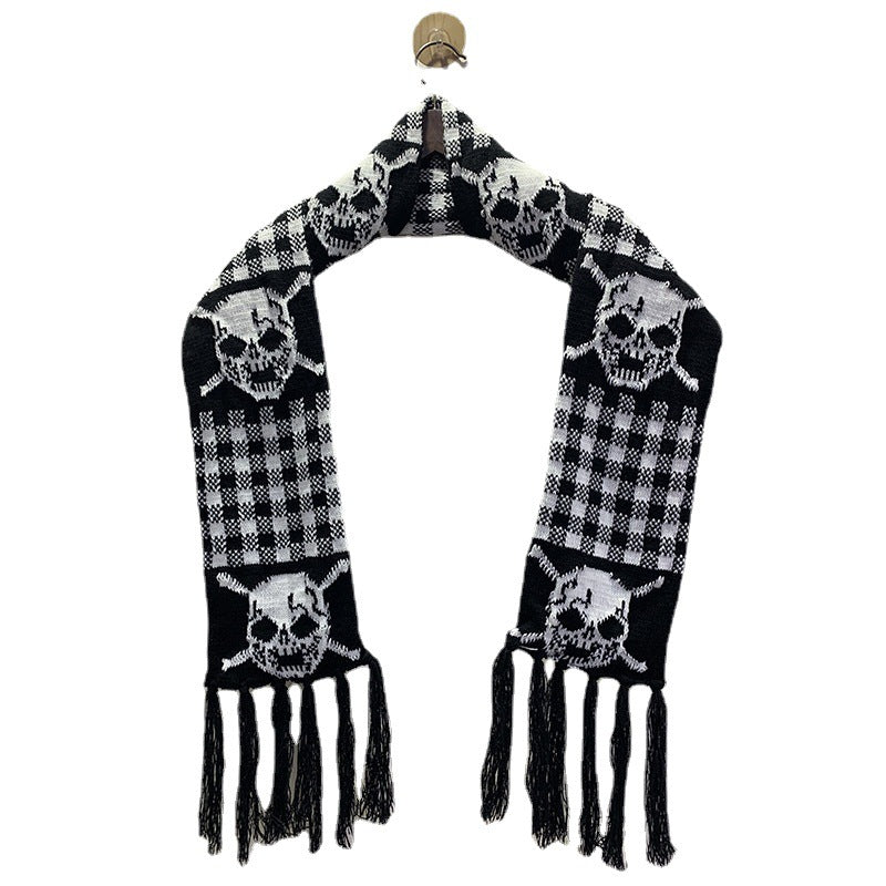 Thermischer Strickschal mit Totenkopf-Design – Bild 7 | LuxeStyle