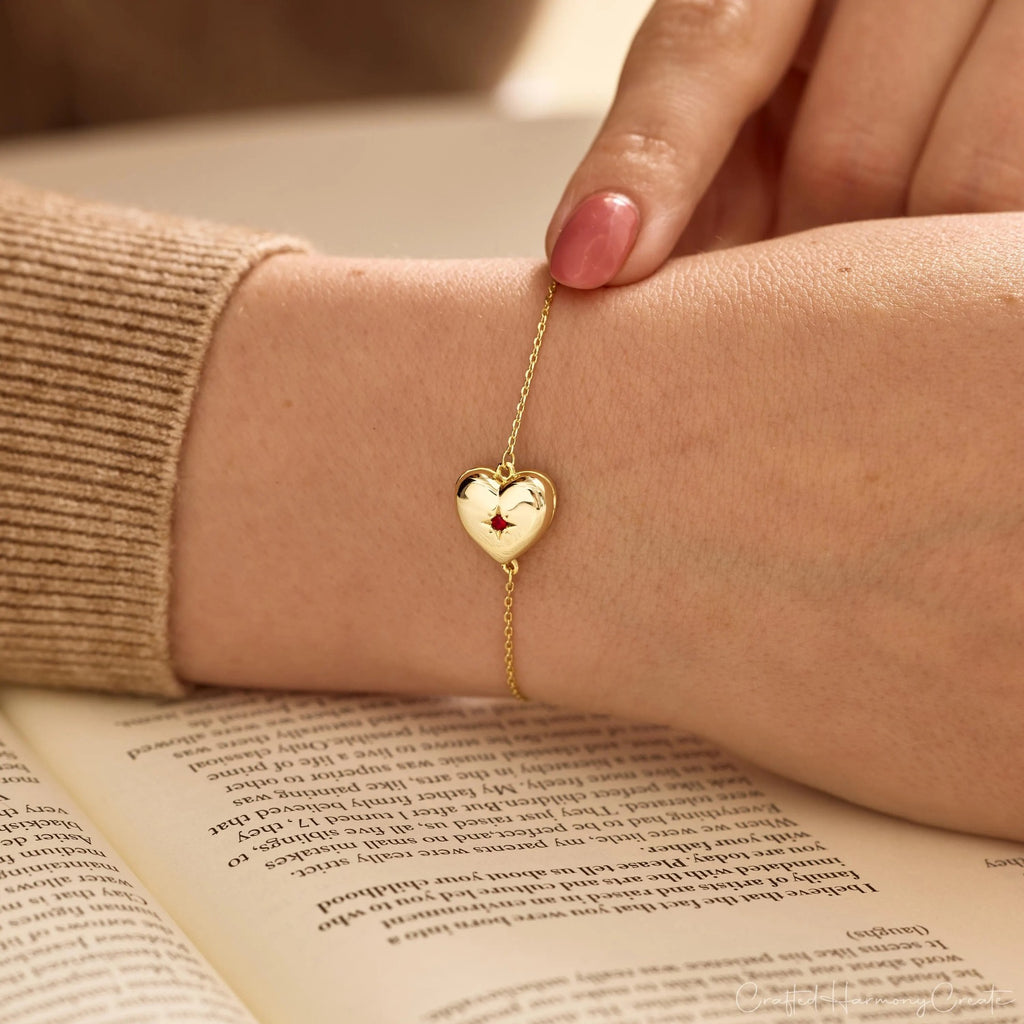 Herzfoto-Armband mit Geburtsstein – Bild 5 | LuxeStyle