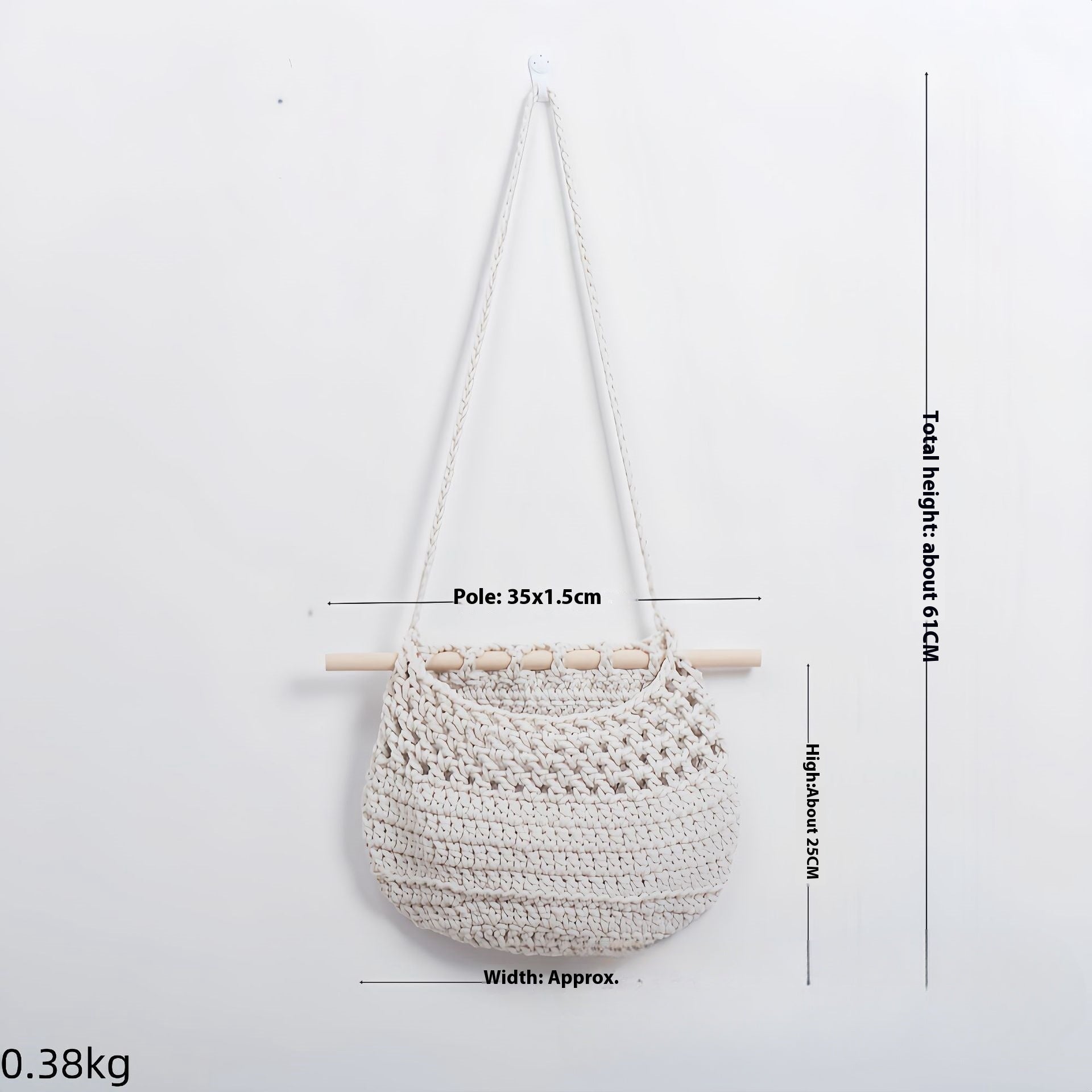 Makramee-Wandbehang mit Aufbewahrungsnetz
