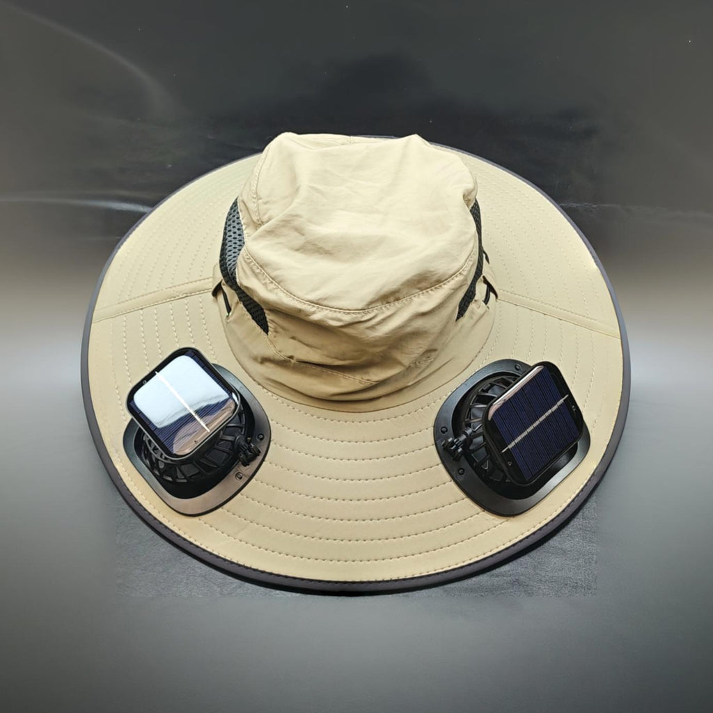 Portabler Sonnenhut mit Kühlventilator