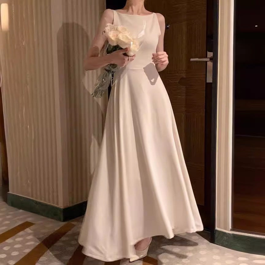 Damen Langarmlos Kleid Einzelseiten