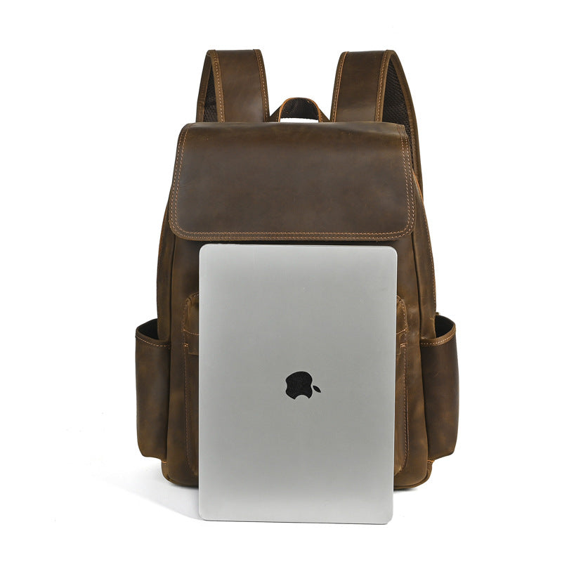 Leder-Rucksack mit mehreren Taschen