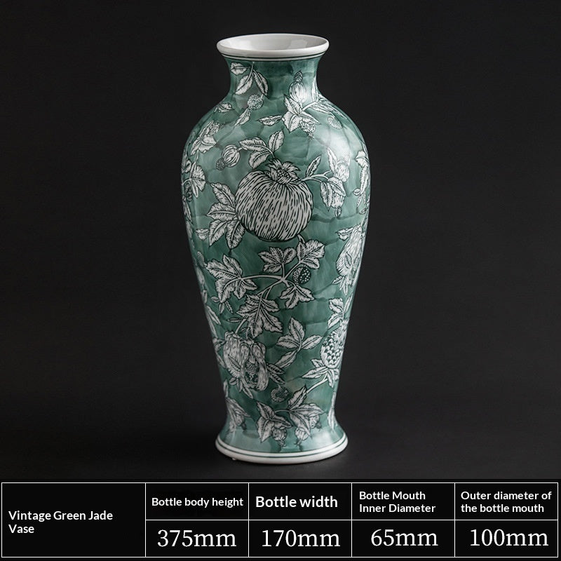 Keramikvase Vintage Jade Grün – Bild 6 | LuxeStyle