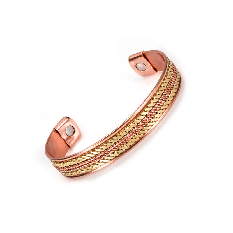 Kupfer Armband Unisex geflochten mit Magneten – Bild 2 | LuxeStyle