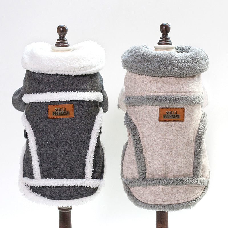 Warme, personalisierte Hundejacke mit Fleecefutter (UK-Style)