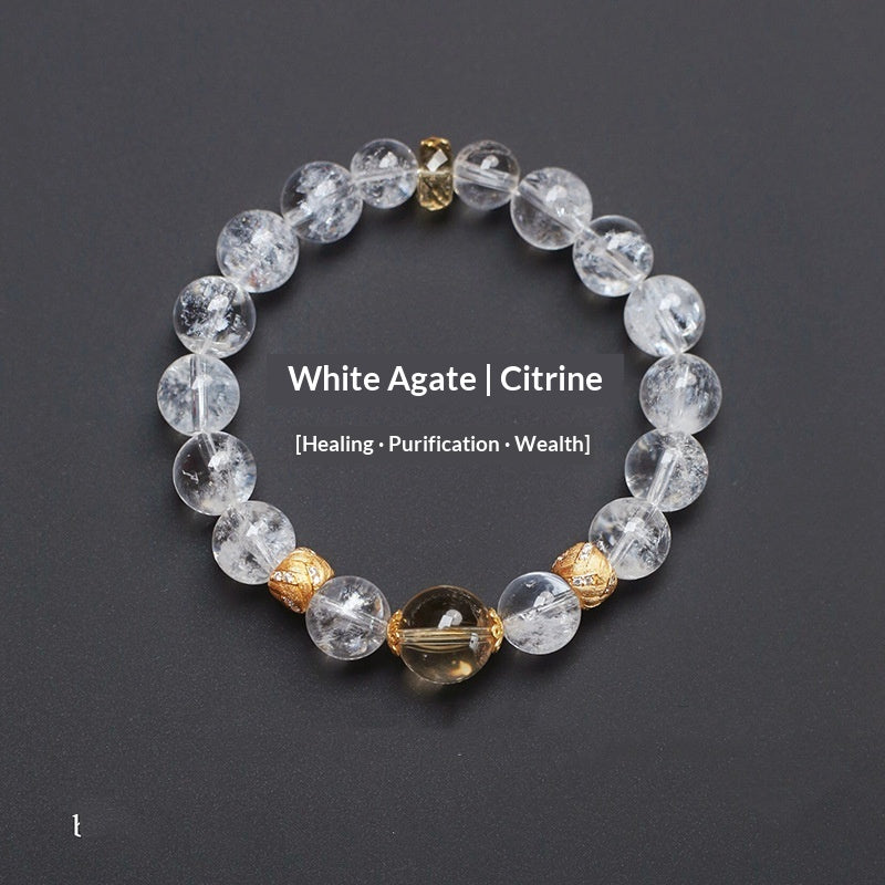 Armband mit natürlichen weissen Kristallen – Bild 4 | LuxeStyle