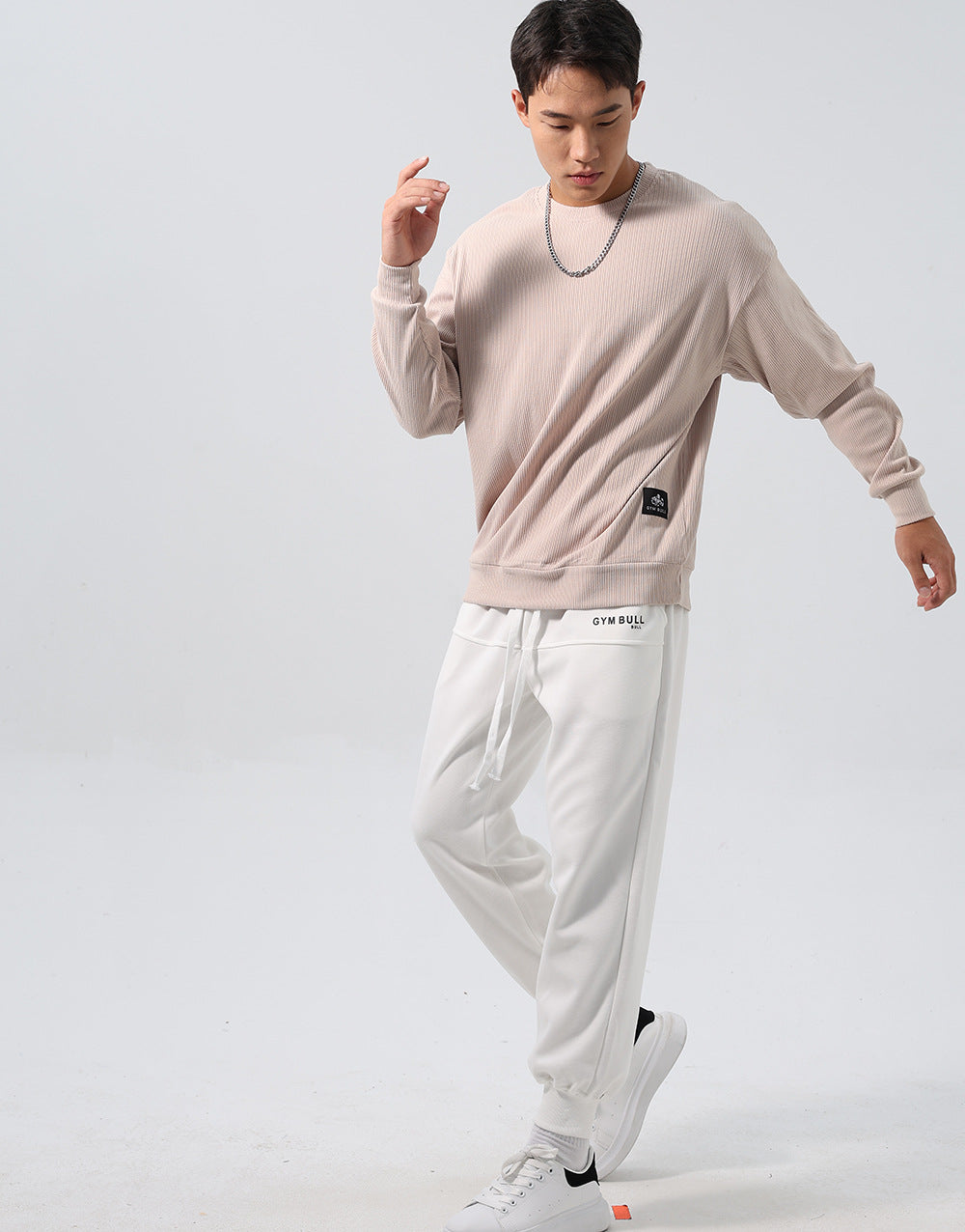 Gestreifter Jacquard-Hoodie mit entspannter Passform – Bild 2 | LuxeStyle