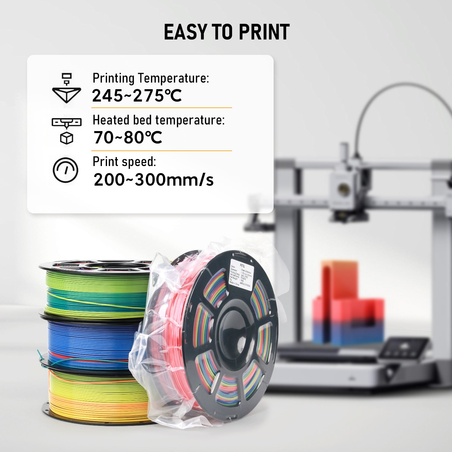PETG Regenbogen Filament für 3D-Drucker