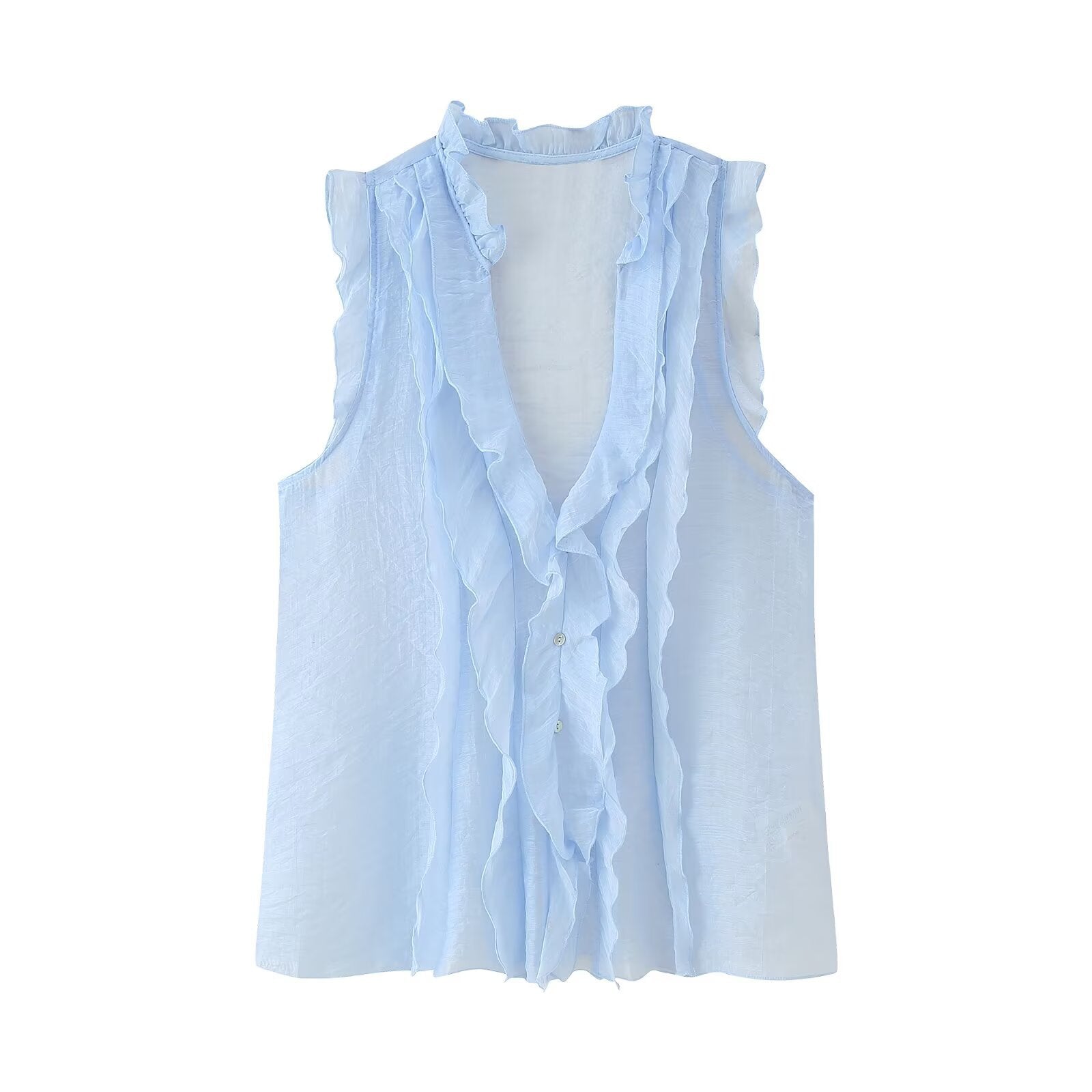 Elegantes V-Neck Top mit Rüschen