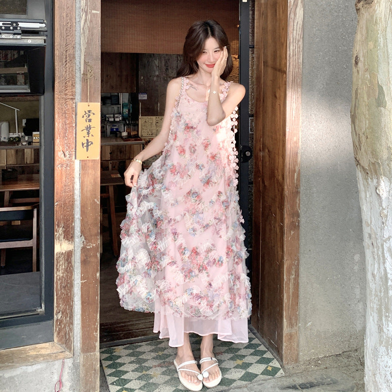Blumenkleid mit Volants