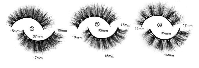 Handgemachte Nerzimitat-Wimpern (20 Paar)
