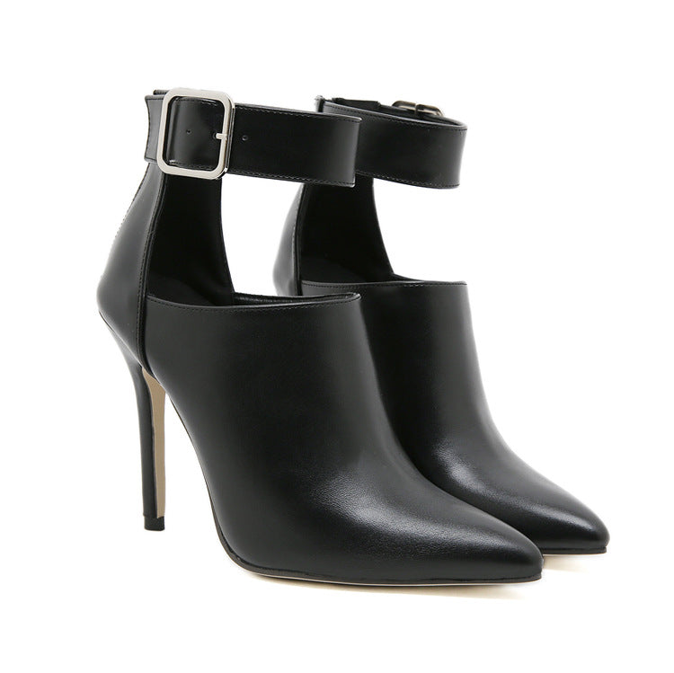 Stilvolle schwarze Stilettosandalen mit Zehenschlitz – Bild 5 | LuxeStyle