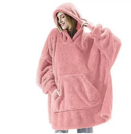 Kuschel-Hoodie mit grosser Tasche