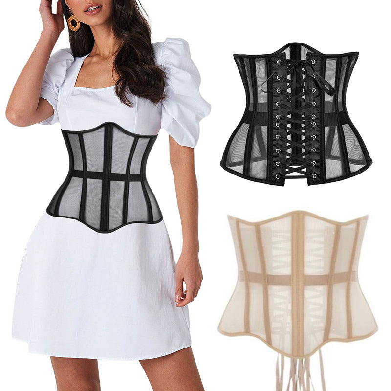 Atmungsaktiver Taillengürtel mit Fischgrät-Shapewear