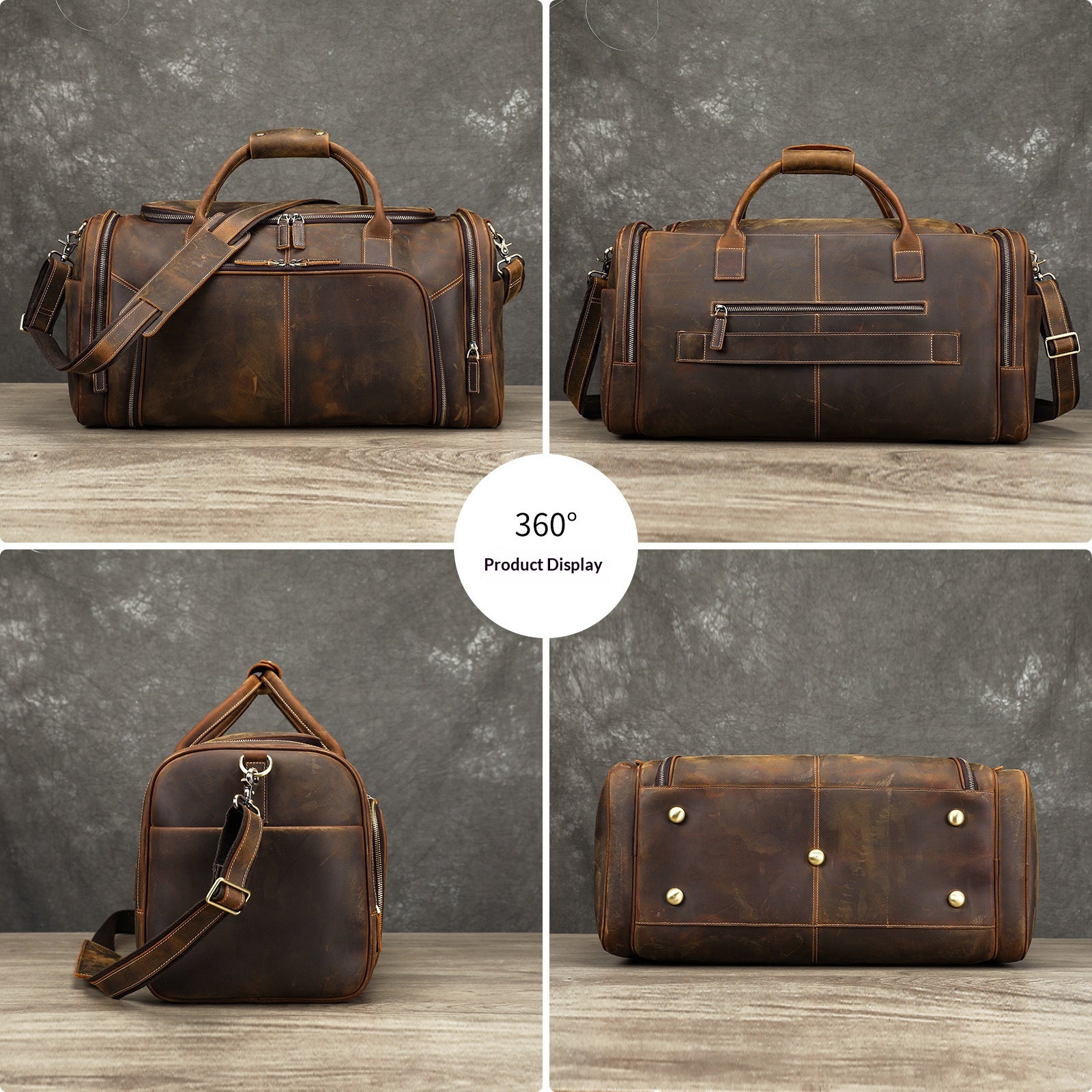 Reisetasche aus Crazy Horse Leder