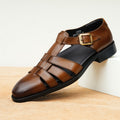 Retro Business Sandalen aus Leder – Bild 1 | LuxeStyle