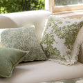 Grüner Sofa-Kissen in Pflanzen-Optik