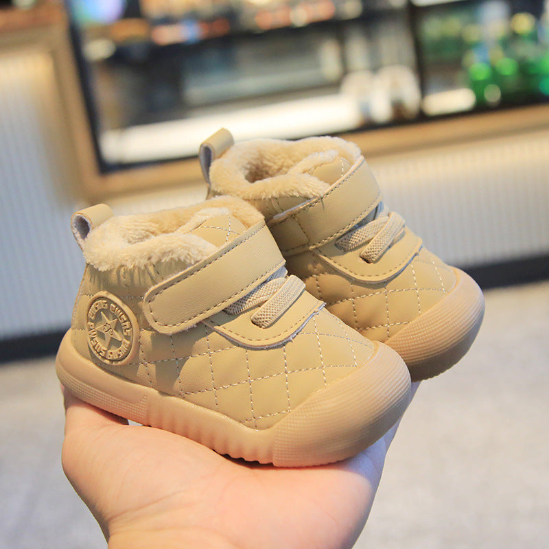 Warme Kinderstiefel mit Fleecefutter und nicht rutschenden weichen Soh