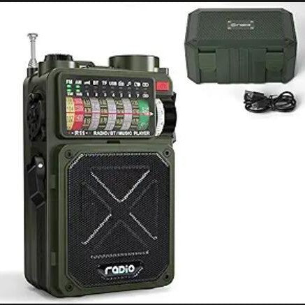 R11 Multi-Funktion Radio mit Handkurbel, Solarladegerät, LED-Licht | LuxeStyle