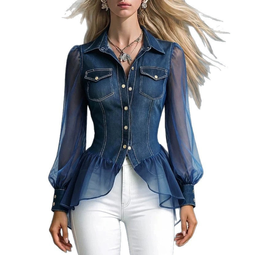 Faux-Jeans-Oberteil